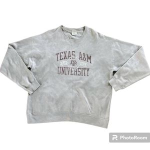 Hanes Light Gray Texas A&M University Crewneck Sweatshirt